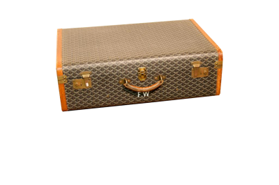 Valigia Louis Vuitton vintage originale in pelle morbida, con monogramma LV.